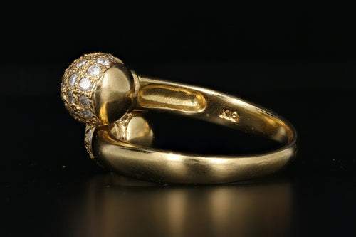 18K Yellow Gold .75 CTW Diamond Ball Ring - Queen May