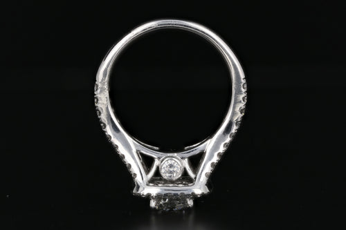 14K White Gold .97 CT Radiant Cut Diamond Engagement Ring GIA Certified - Queen May