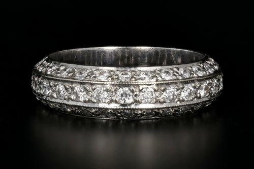 Modern 14K White Gold .75CTW Diamond Band - Queen May
