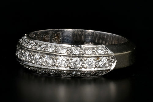 Modern 14K White Gold .75CTW Diamond Band - Queen May