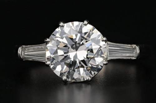 Retro Platinum 1.52 Carat Diamond Engagement Ring c.1950's - Queen May