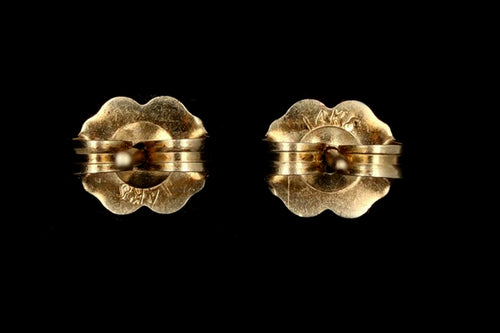 14K Yellow Gold .70 CTW Diamond Stud Earrings - Queen May