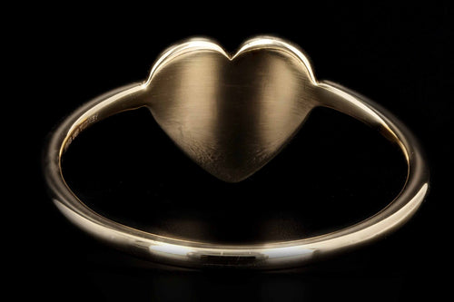 New 14K Gold Heart Signet Ring - Queen May