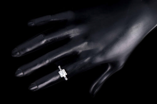 Art Deco Platinum 1.38 Carat Old European Cut Diamond Engagement Ring GIA Certified - Queen May