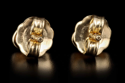 New 14K Yellow Gold Heart Stud Earrings - Queen May