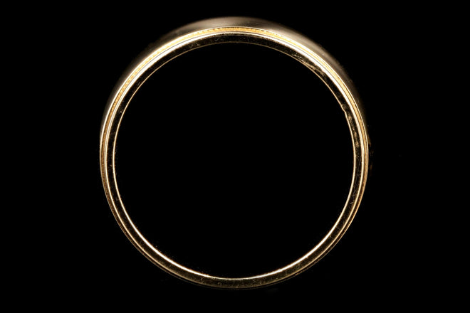 14K Yellow Gold Men's Millgrain 6mm Band Size 9 - Queen May