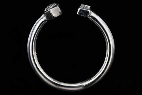 New Handmade 14K White Gold .61 CTW Baguette Cut and Marquise Cut Diamond Ring - Queen May