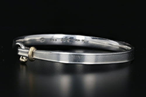 Tiffany & Co Sterling Silver & 18K Gold Hook Eye Bangle Bracelet – QUEEN MAY