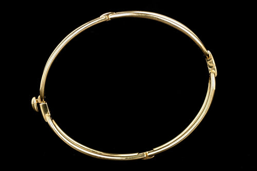 Roberto Coin 18K Yellow Gold Classic Parisienne Diamond Bangle - Queen May