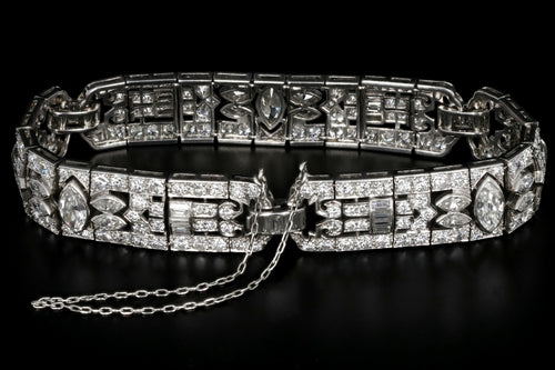 Art Deco Platinum 15CTW Diamond Bracelet c.1920's - Queen May