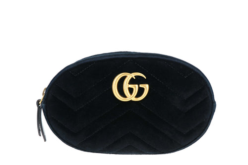 Gucci GG Marmont Velvet Matelassé Belt Bag - Queen May