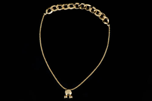 New 14k Yellow Gold Curb Link Bolo Bracelet - Queen May