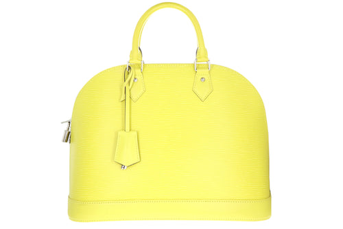 Louis Vuitton Alma PM Classic Epi Neon Yellow Tote - Queen May