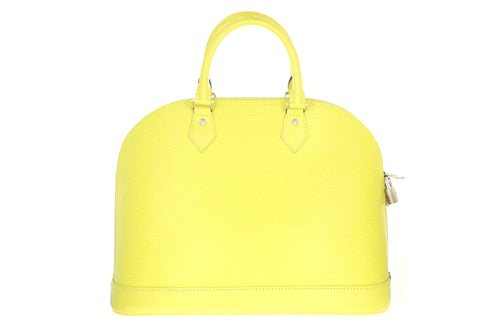 Louis Vuitton Alma PM Classic Epi Neon Yellow Tote