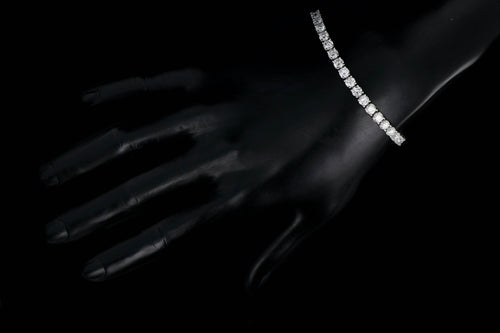 New 14K White Gold 10.39 Carat Diamond Tennis Bracelet - Queen May