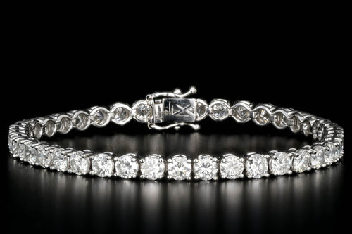 New 14K White Gold 10.39 Carat Diamond Tennis Bracelet - Queen May