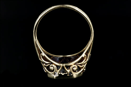 Art Deco 14K 3.2 Carat Aquamarine Ring - Queen May