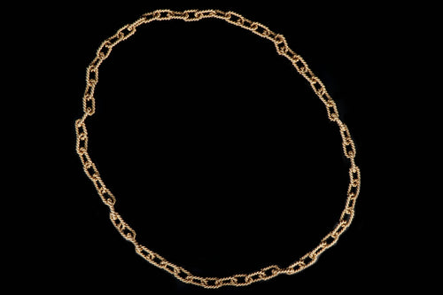 Vintage Tiffany & Company 14k Yellow Gold Link Necklace - Queen May