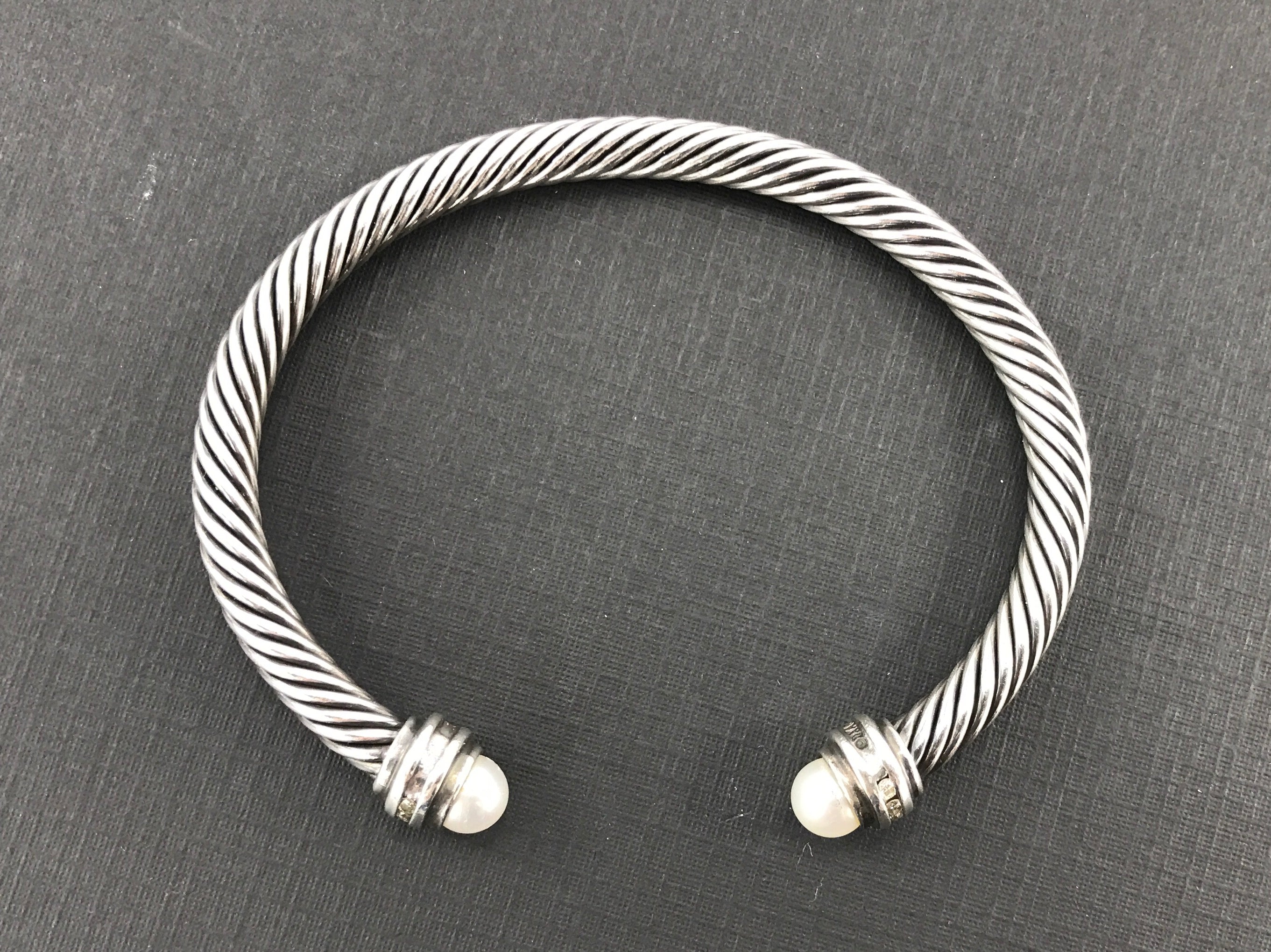 DAVID YURMAN Pearl Pave Cable Bracelet More Than You Can 40 OFF