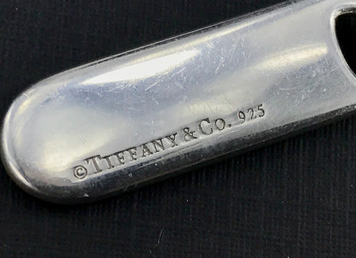Tiffany & Co Sterling Silver T&Co Bar Pendant Necklace - Queen May