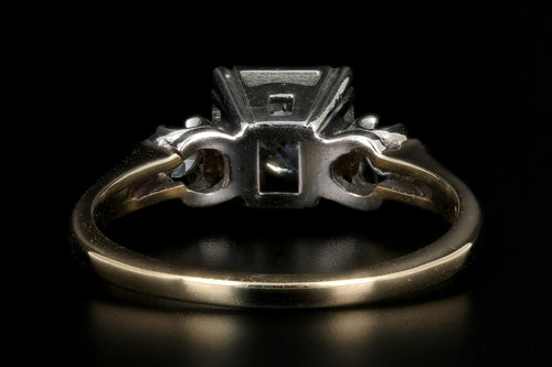 Retro 14K White & Yellow Gold .50 Carat Diamond Engagement Ring - Queen May