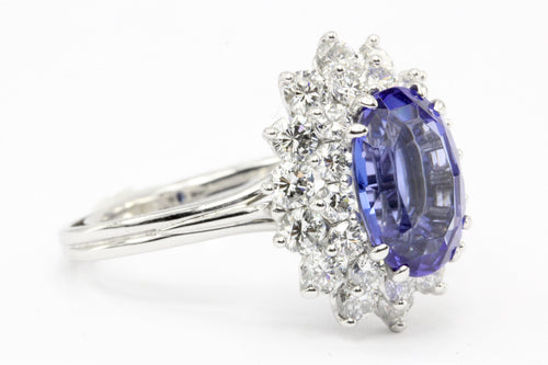 Tiffany & Co. Platinum 3.96ct Tanzanite and Diamond Ring - Queen May