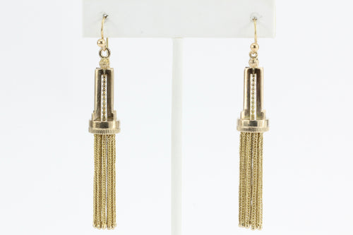 Vintage 14K Yellow Gold Tassel Earrings - Queen May