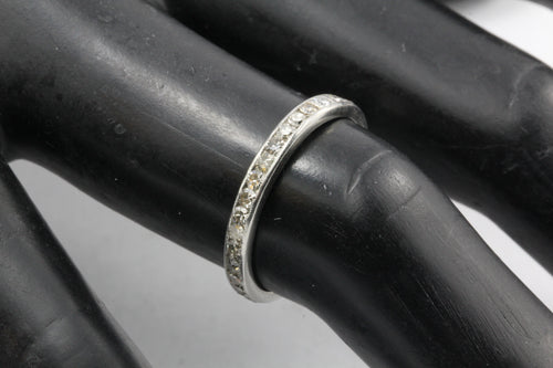 Art Deco Platinum Old European and Single Cut Diamond Eternity Band - Queen May