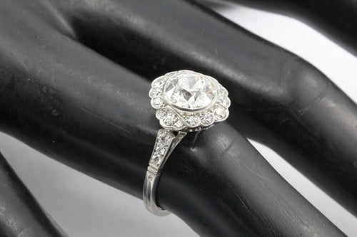 Edwardian Style Platinum 1.5 CT Old European Cut Diamond Ring - Queen May