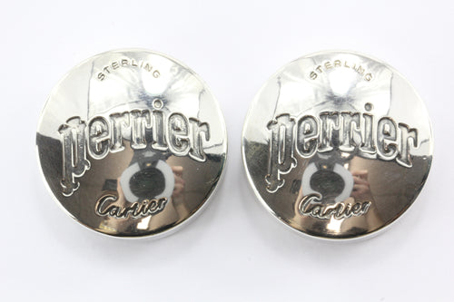 Cartier Sterling Silver Perrier 3 Piece Set Bottle Opener & 2 Tops in Case - Queen May