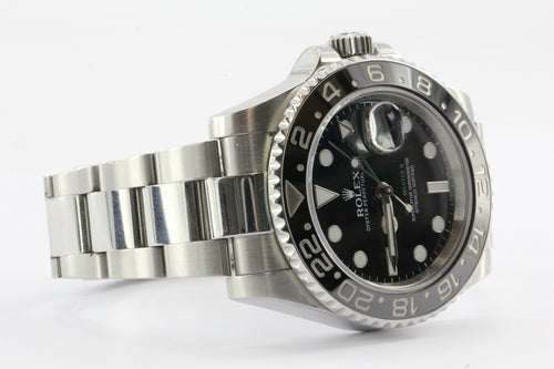 Rolex GMT Master II Black Dial Oyster Perpetual Date Mens Watch - Queen May