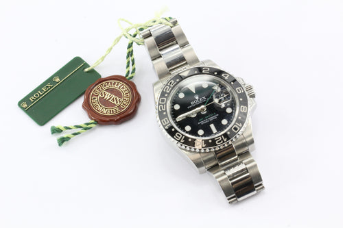 Rolex GMT Master II Black Dial Oyster Perpetual Date Mens Watch - Queen May