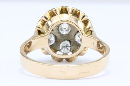 Armenian 14K Rose Gold Diamond Starburst Dome Ring c.1989 - Queen May