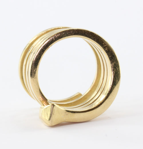 Gucci Chiodo Collection 18K Gold Spiral Nail Ring Circa 1970 - Queen May