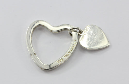 Tiffany & Co Sterling Silver 925 Heart Tag Key Ring
