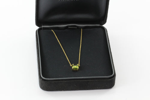 Tiffany & Co Paloma Picasso 18K Yellow Gold Sugar Stack Peridot Necklace 15.75" - Queen May