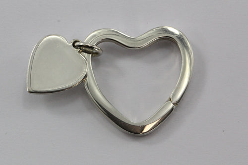 Tiffany & Co. Personal Essentials Heart Tag Key Ring in Sterling Silver