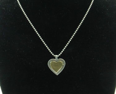 Vintage Tiffany & Co Sterling Silver & 18K Gold Heart Pendant & Neckla ...