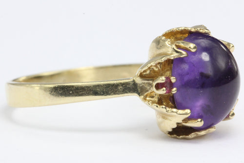 Vintage 14K Gold 3.25 Carat Amethyst Ring - Queen May