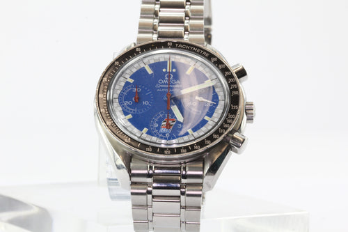 Omega Speedmaster Racing Schumacher Automatic Blue Kart Dial Chronograph Watch - Queen May