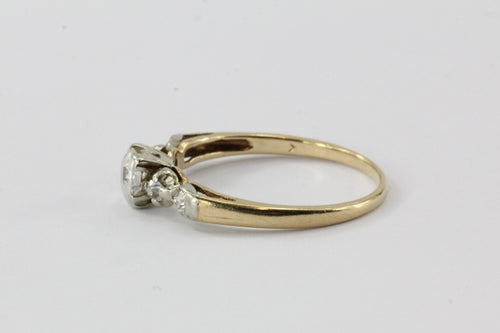 Antique 1/2 Carat Old European Diamond 14K Gold Engagement Ring - Queen May