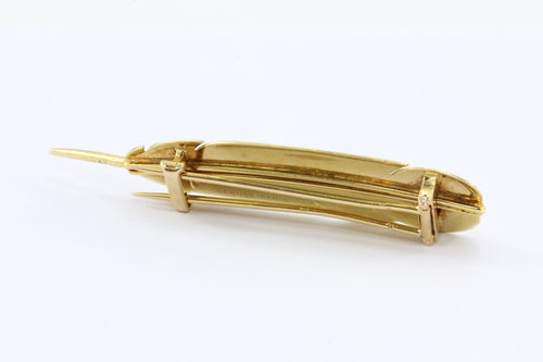 Hermes 18k Gold Feather "Plume d'or" Brooch c.1950's - Queen May