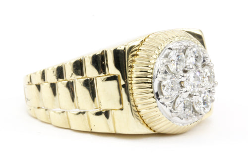 14K Yellow Gold 1 CTW Men's Ring - Queen May