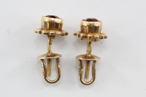 14K Solid White & Yellow Gold Screw Backs Earrings Nut Replacement Findings