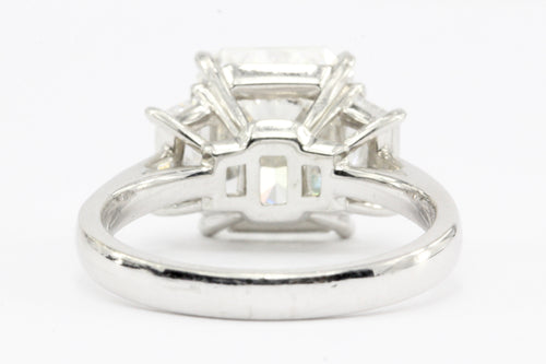 Platinum 4.01CT Radiant Cut Diamond Engagement Ring - Queen May