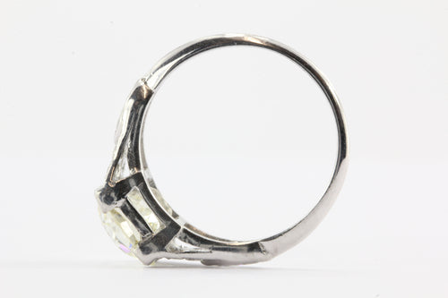 Art Deco Platinum 2.2 Carat Old European Diamond Engagement Ring Circa 1920's - Queen May