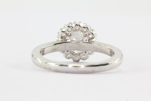 14k White Gold 1ctw Diamond Halo Engagement Ring - Queen May