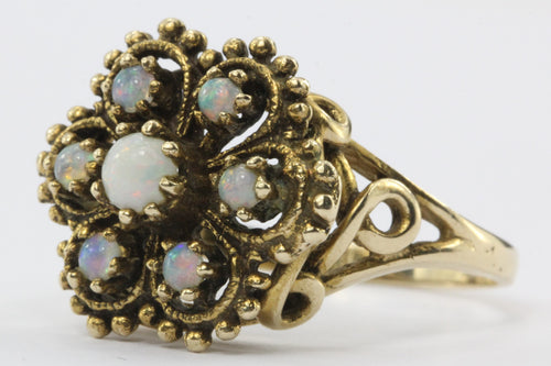 Antique Victorian Revival 14K Gold Opal Ring - Queen May