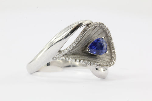 Annamaria Cammilli Premier Color Diamond and Sapphire 18K White Gold Ring - Queen May