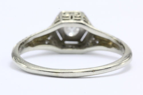 Art Deco S.Kind & Son 19K White Gold Old European Diamond Engagement Ring 1920's - Queen May